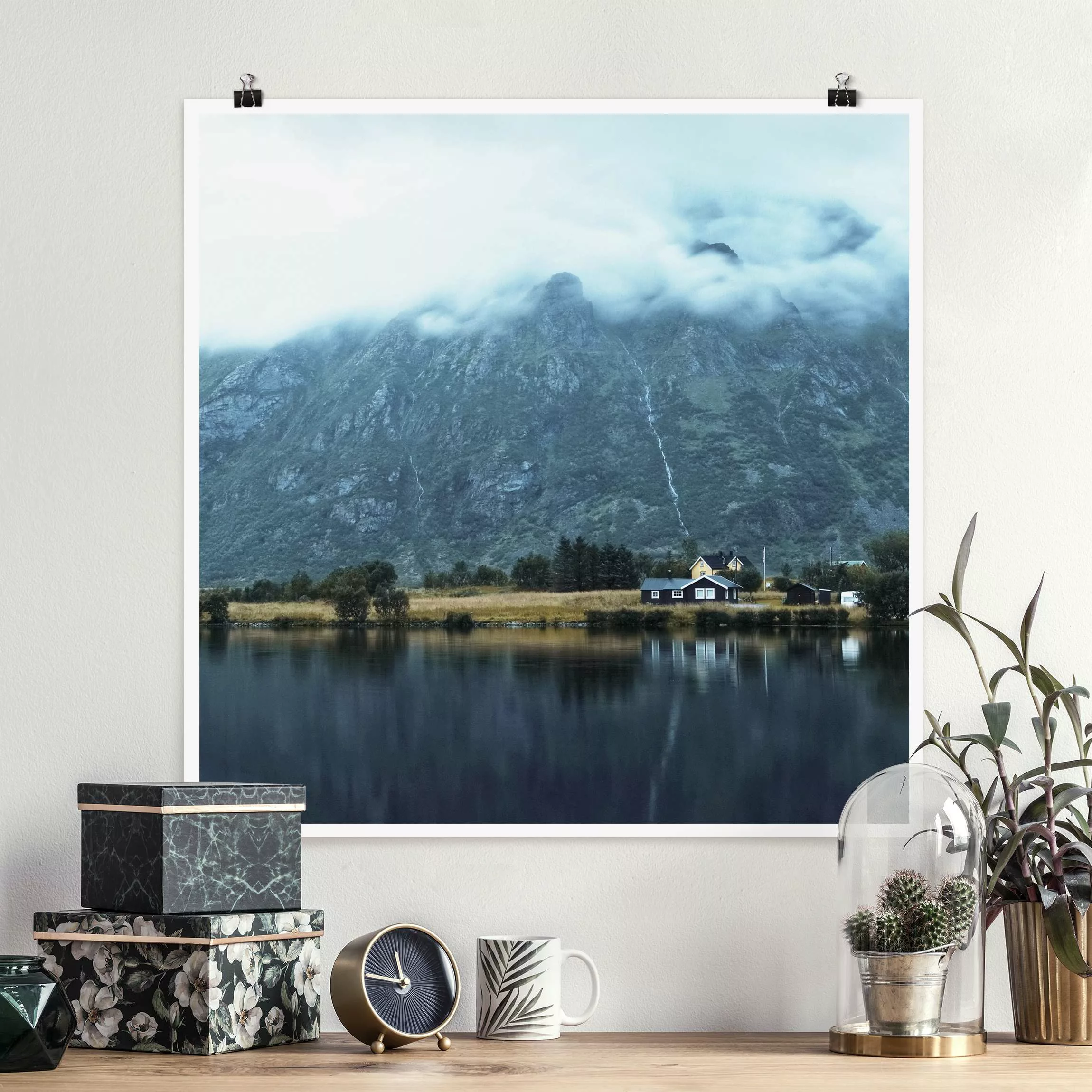 Poster Spiegelung auf den Lofoten günstig online kaufen