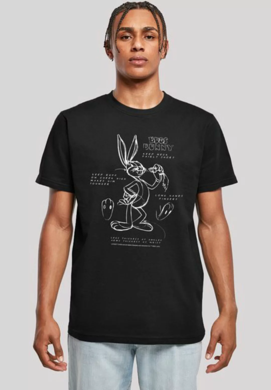 F4NT4STIC T-Shirt "Looney Tunes Bugs Bunny Drawing Instruction", Print günstig online kaufen