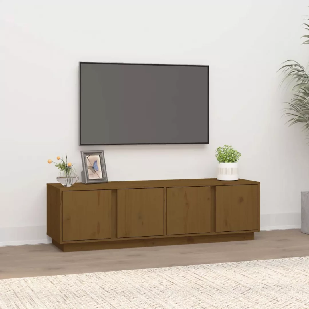 Vidaxl Tv-schrank Honigbraun 140x40x40 Cm Massivholz Kiefer günstig online kaufen