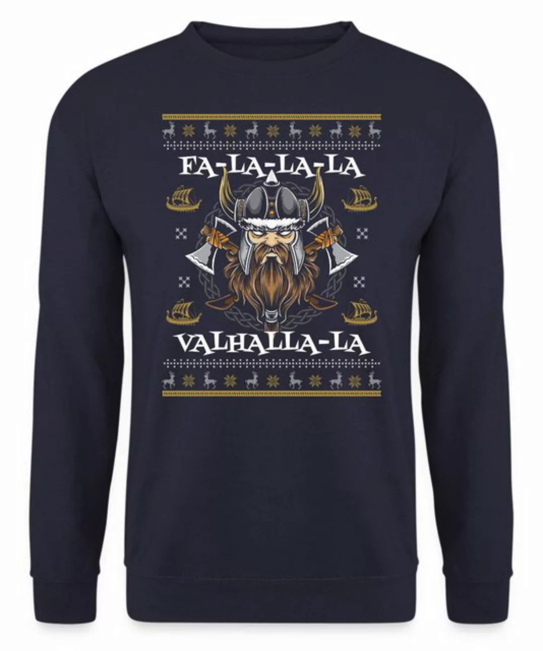 Quattro Formatee Sweatshirt Fa-La-La-La Valhalla Wikinger - Weihnachten X-m günstig online kaufen