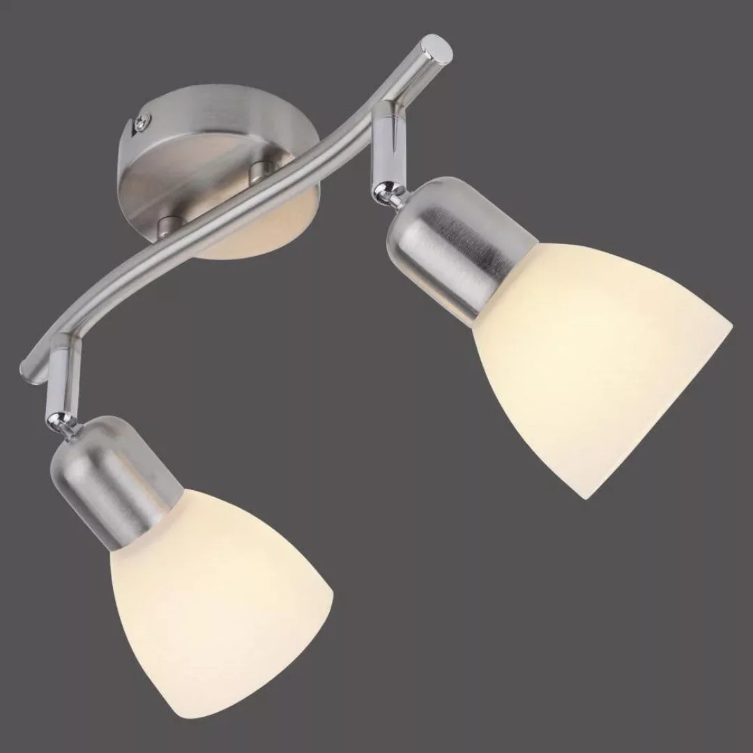 Just Light Spotbalken PN11952-55 Karo stahlfarbig weiß Aluminium Kunststoff günstig online kaufen