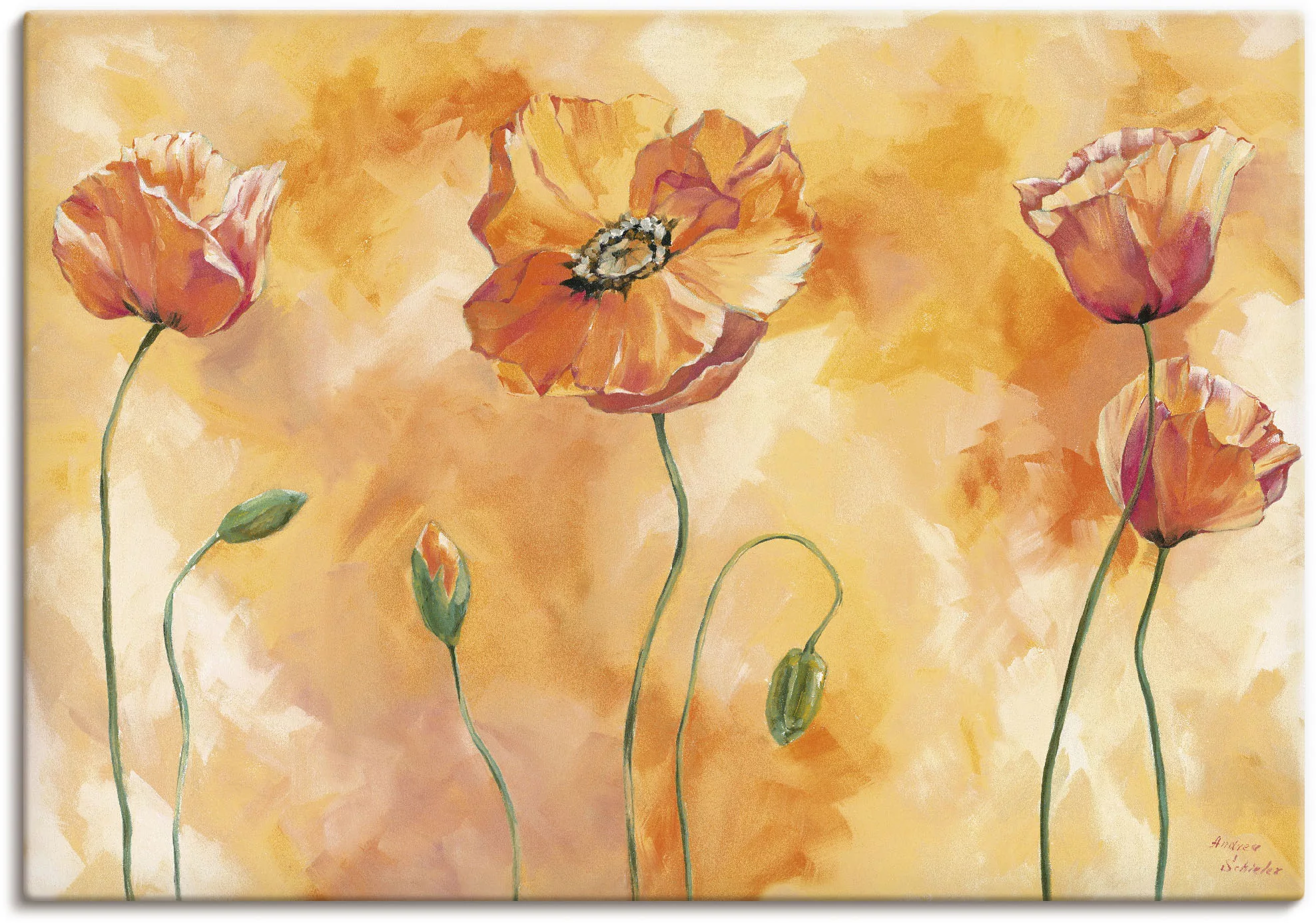 Artland Wandbild »Mohnkomposition«, Blumen, (1 St.), als Alubild, Outdoorbi günstig online kaufen