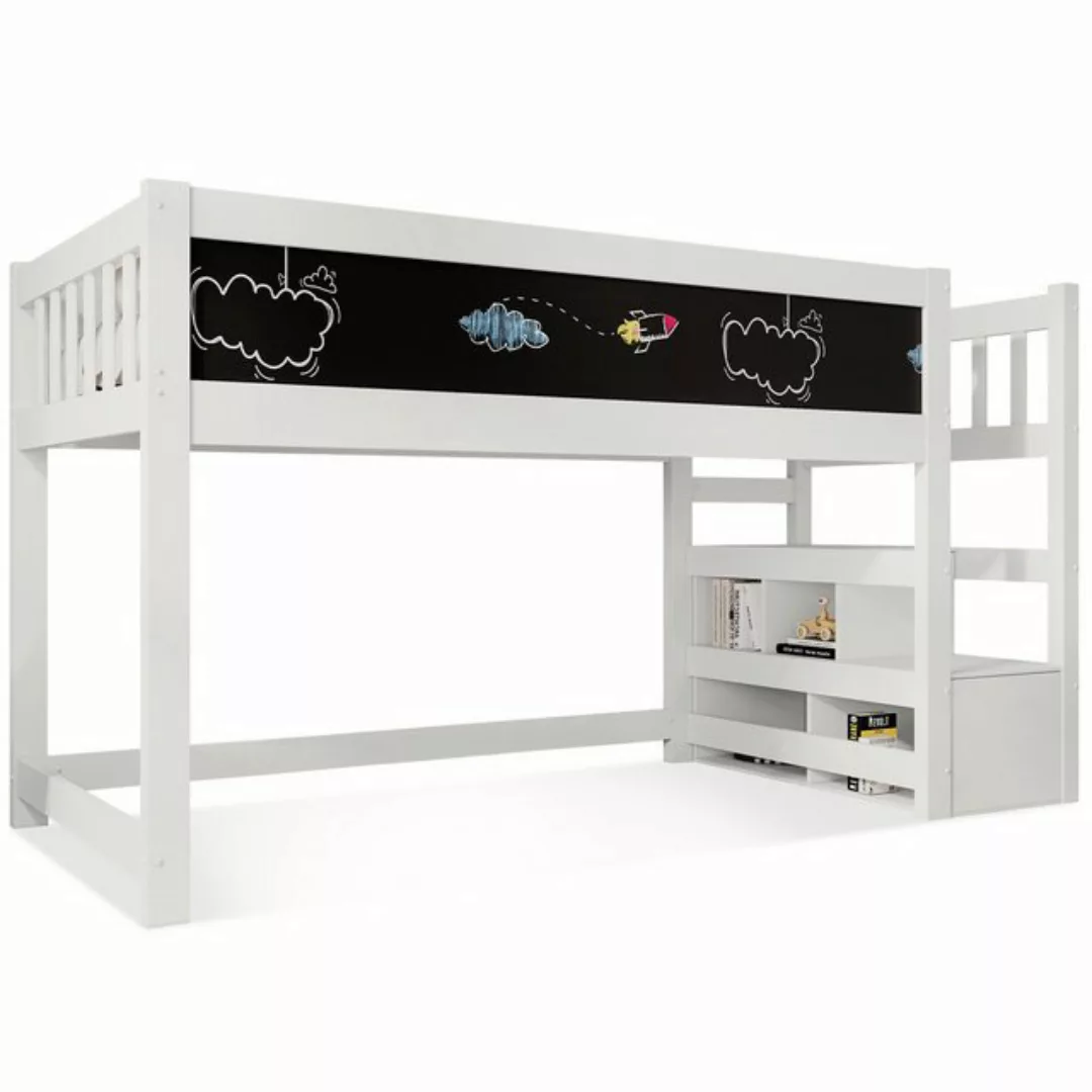 BlingBin Hochbett Kinderbett (1-St., mit Whiteboard&Tafel,vier Stauraumfäch günstig online kaufen