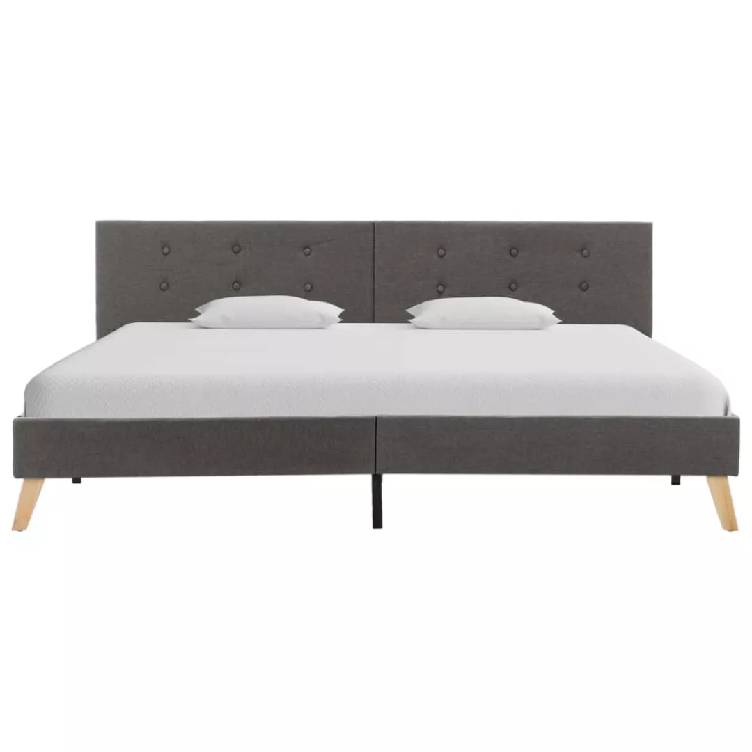 Bettgestell Taupe Stoff 180 X 200 Cm günstig online kaufen