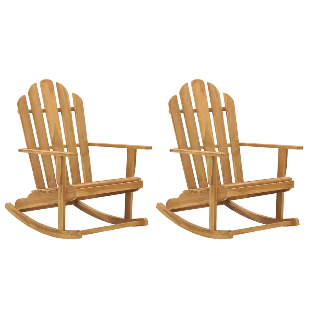 Vidaxl Adirondack-schaukelstühle 2 Stk. Massivholz Teak günstig online kaufen