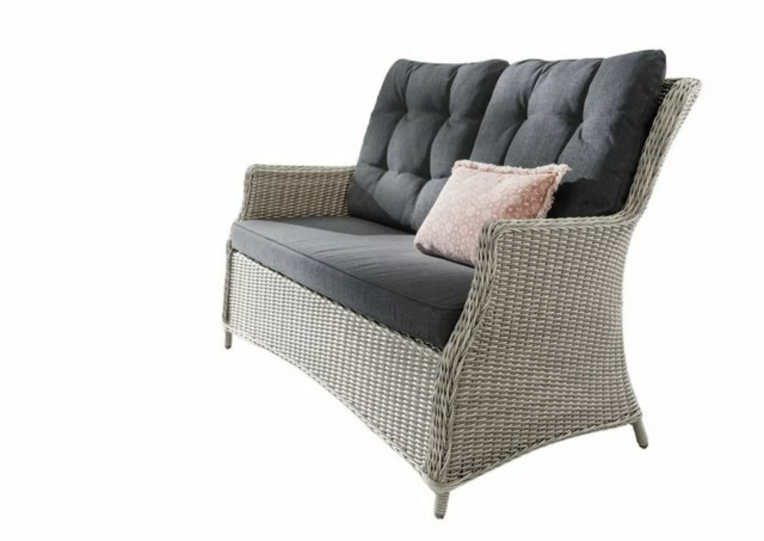 Destiny Loungesofa "CASA", Aluminium, Polyrattan, 2er Sofa, inkl. Auflagen günstig online kaufen