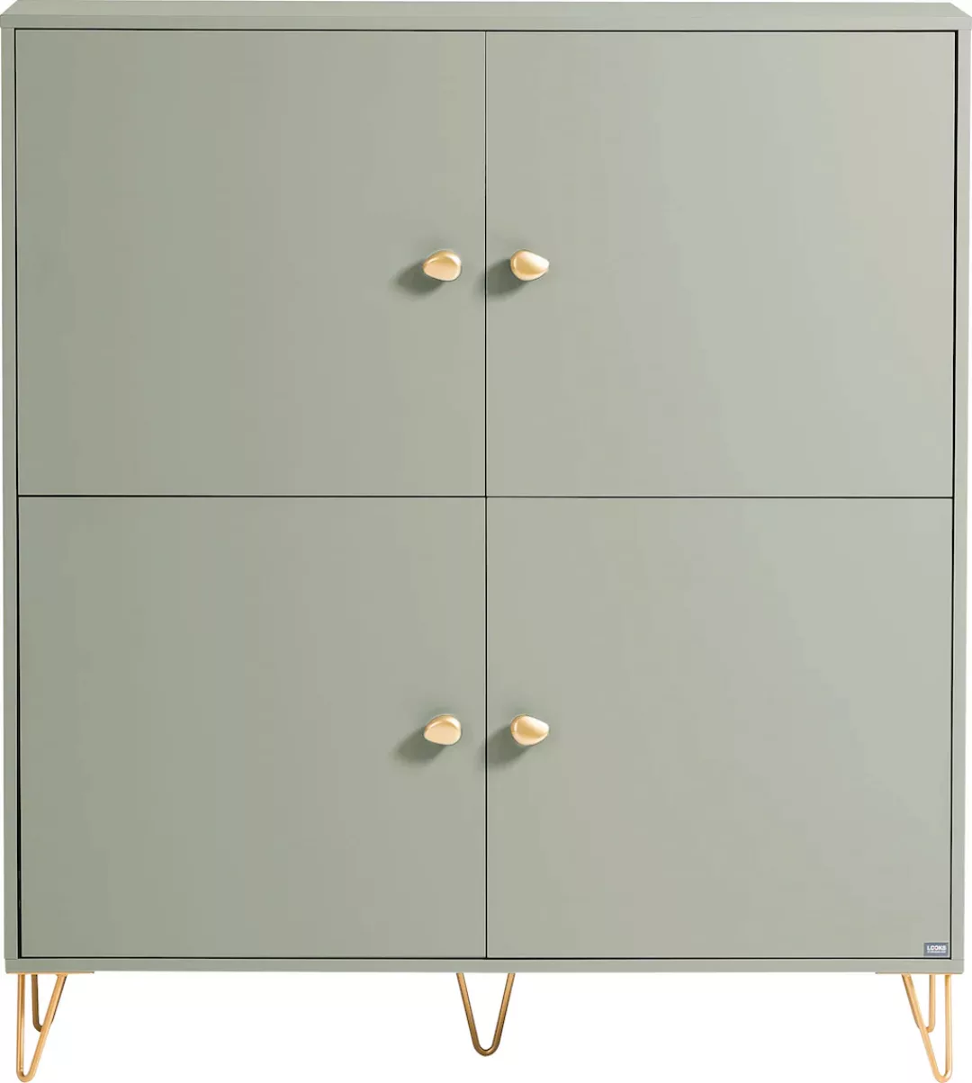 LOOKS by Wolfgang Joop Highboard "Looks Organic", Mit hochwertigen Metallbe günstig online kaufen