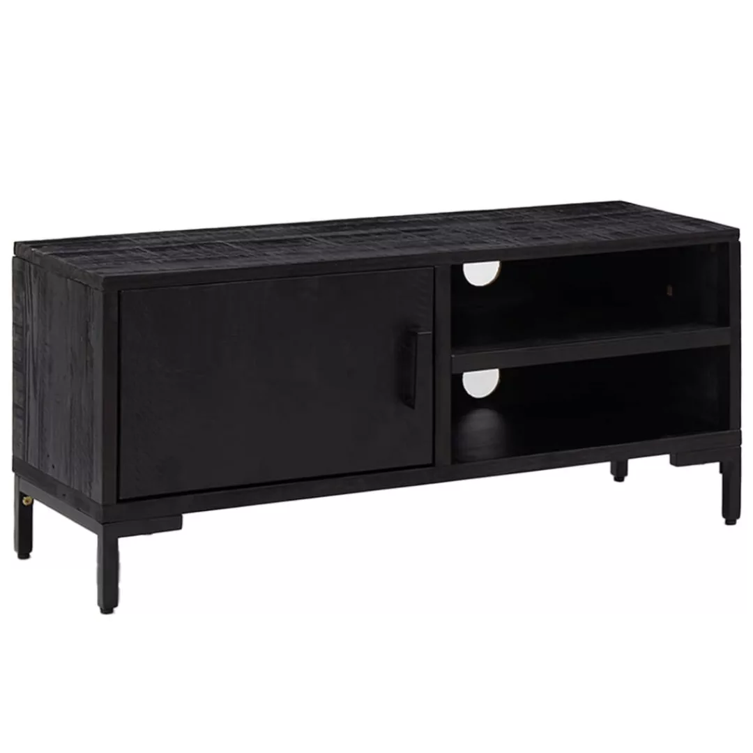 Vidaxl Tv-schrank Schwarz 90x30x40 Cm Massivholz Kiefer Recycelt günstig online kaufen