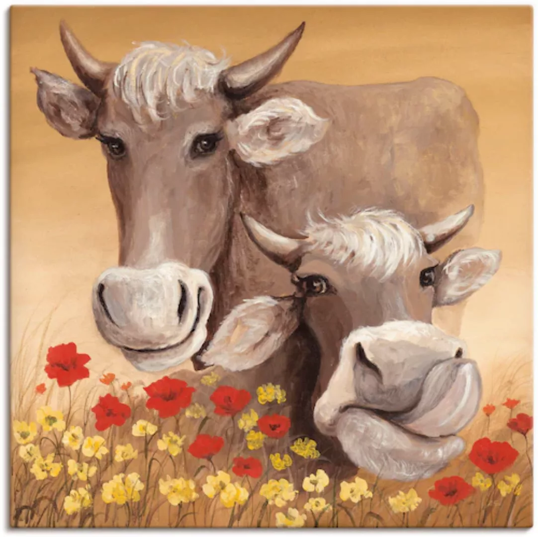 Artland Leinwandbild "Kühe", Haustiere, (1 St.), auf Keilrahmen gespannt günstig online kaufen