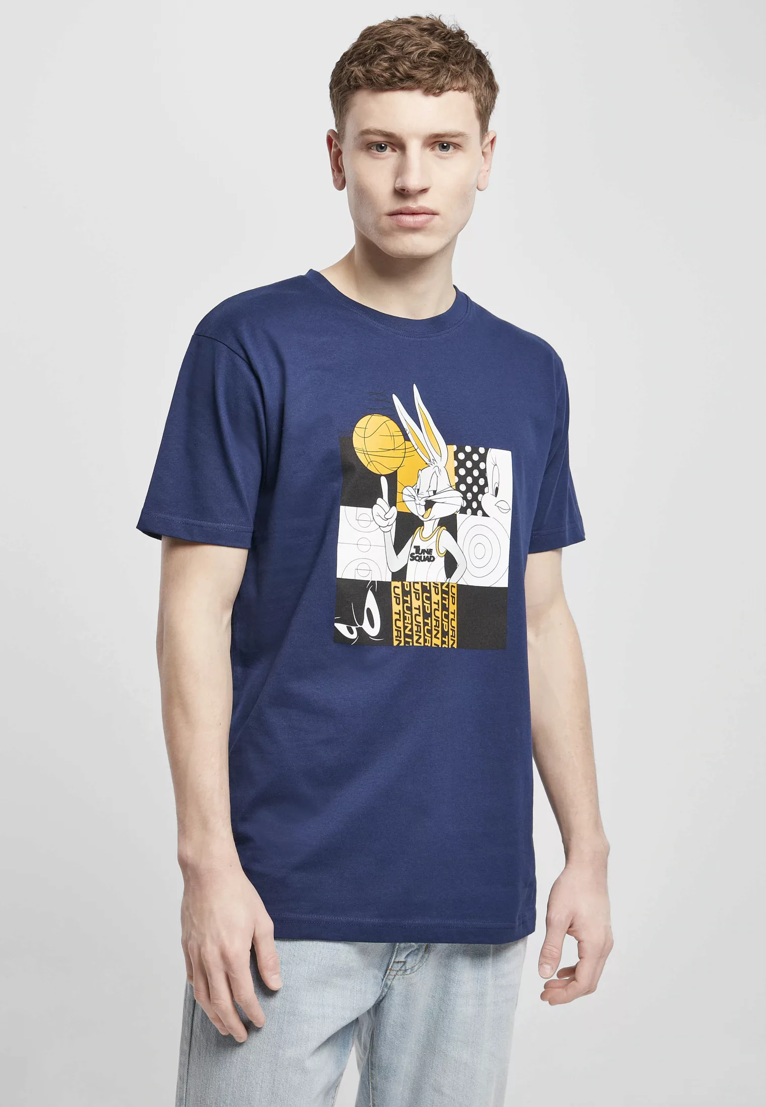 MisterTee Kurzarmshirt "MisterTee Herren Space Jam Bugs Bunny Basketball Te günstig online kaufen