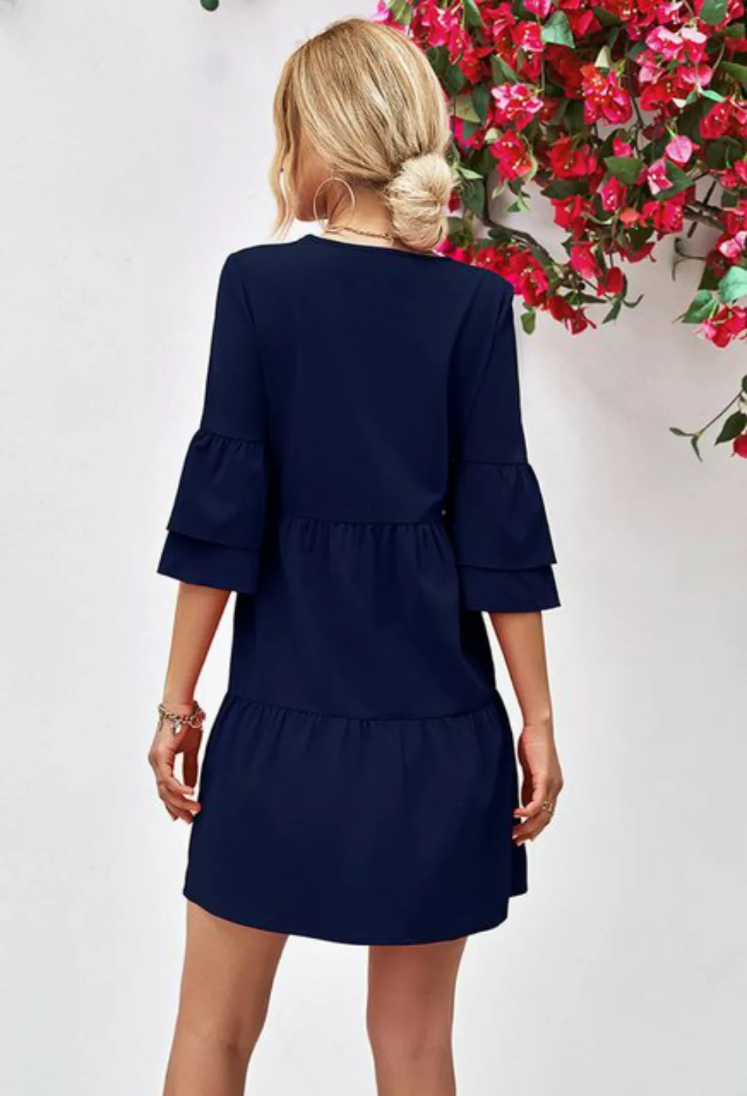 SEGUEN Sommerkleid Doppellagiges Kleid mit ausgestellten Ärmeln Frühling So günstig online kaufen