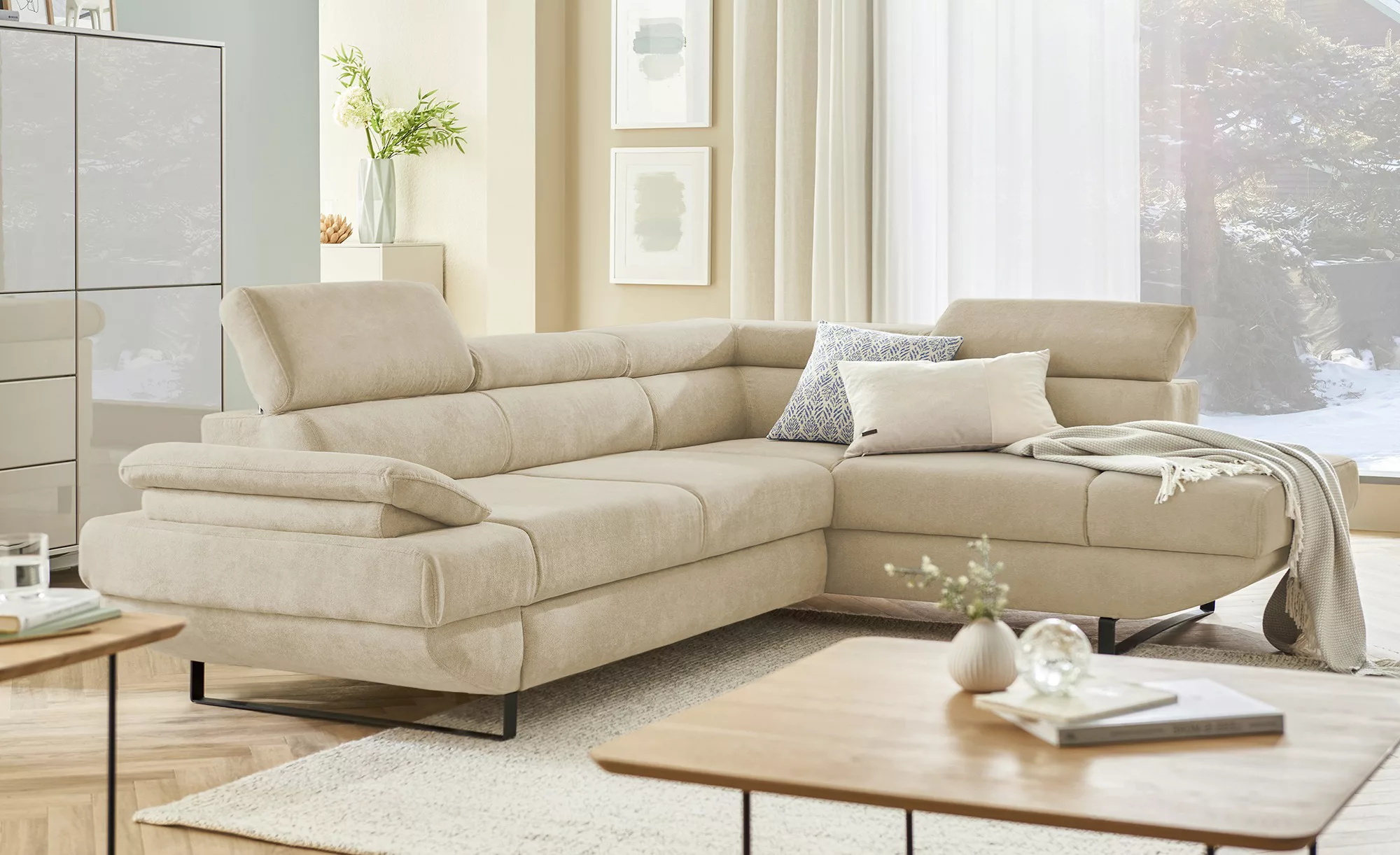 switch Ecksofa aus Mikrofaser Gio ¦ braun ¦ Maße (cm): B: 263 H: 74 T: 200 günstig online kaufen