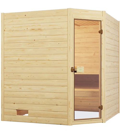 weka Sauna »Massivholzsauna VALIDA Eck 1.8«, Blockbohlen, Eckeinstieg, mode günstig online kaufen