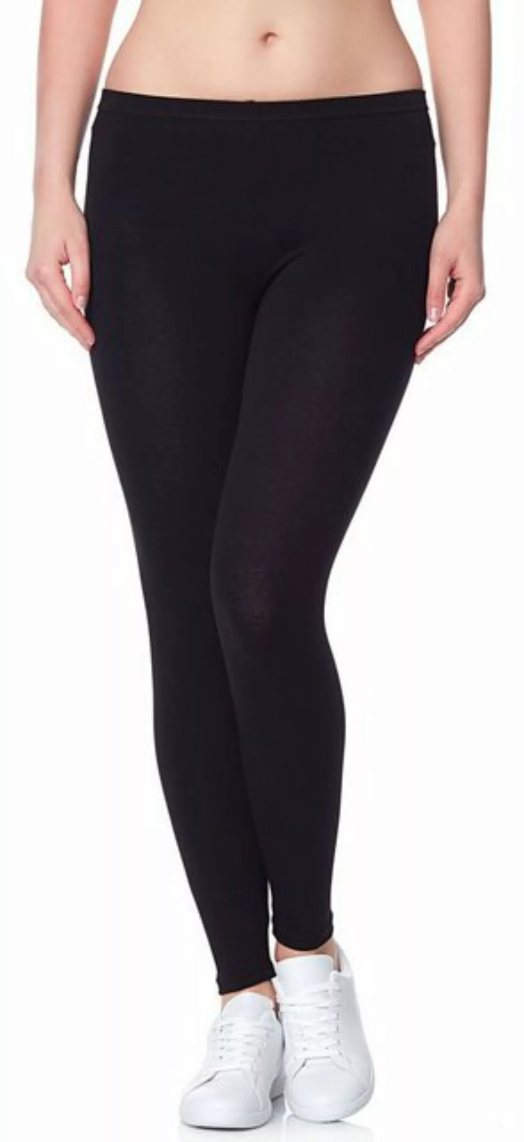 Ladeheid Leggings Damen Leggings Long aus Baumwolle LAMA02 (1-tlg) elastisc günstig online kaufen