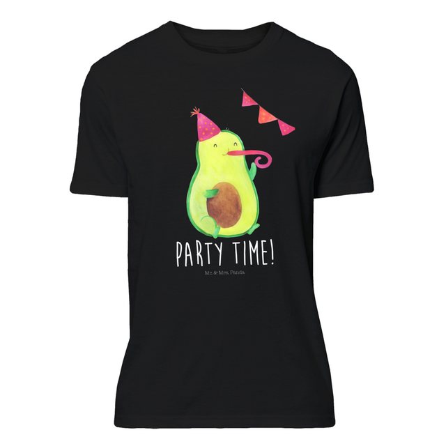 Mr. & Mrs. Panda T-Shirt Avocado Party Time - Schwarz - Geschenk, Veggie, J günstig online kaufen