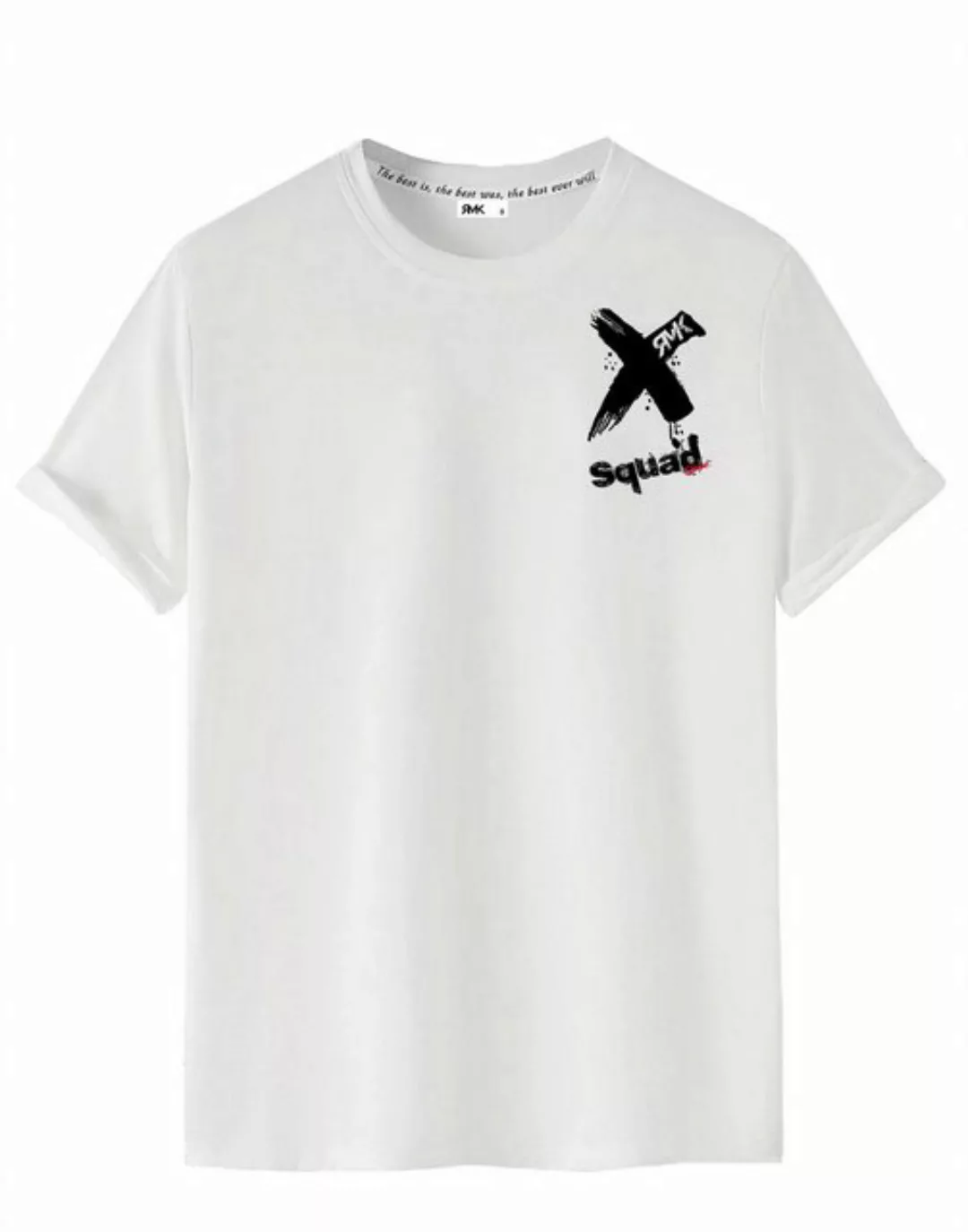 RMK T-Shirt Herren Shirt Basic Rundhals mit X Aufdruck günstig online kaufen