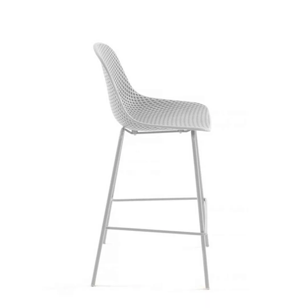 Barstühle in Weiß Kunststoff und Metall (4er Set) günstig online kaufen