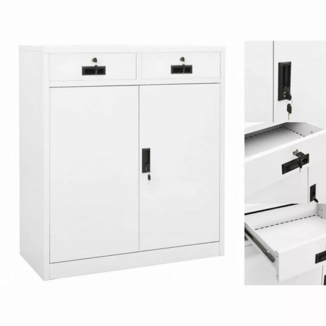 vidaXL Aktenschrank Büroschrank Weiß 90x40x102 cm Stahl günstig online kaufen