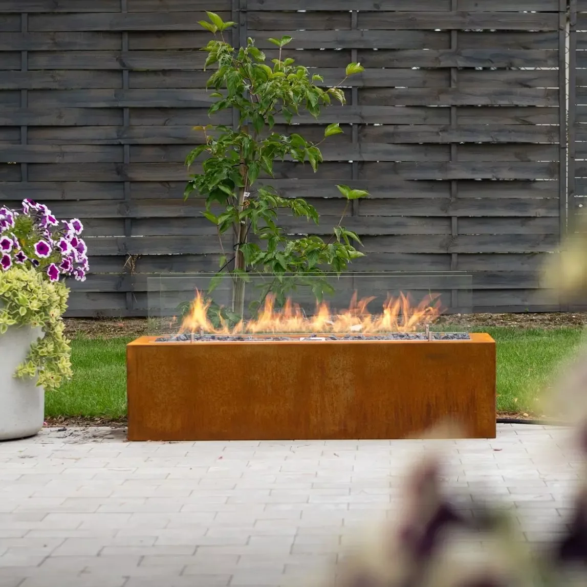 Planika GaLiO Corten Manual Gas Line Outdoor [manueller Gaskamin für den Au günstig online kaufen