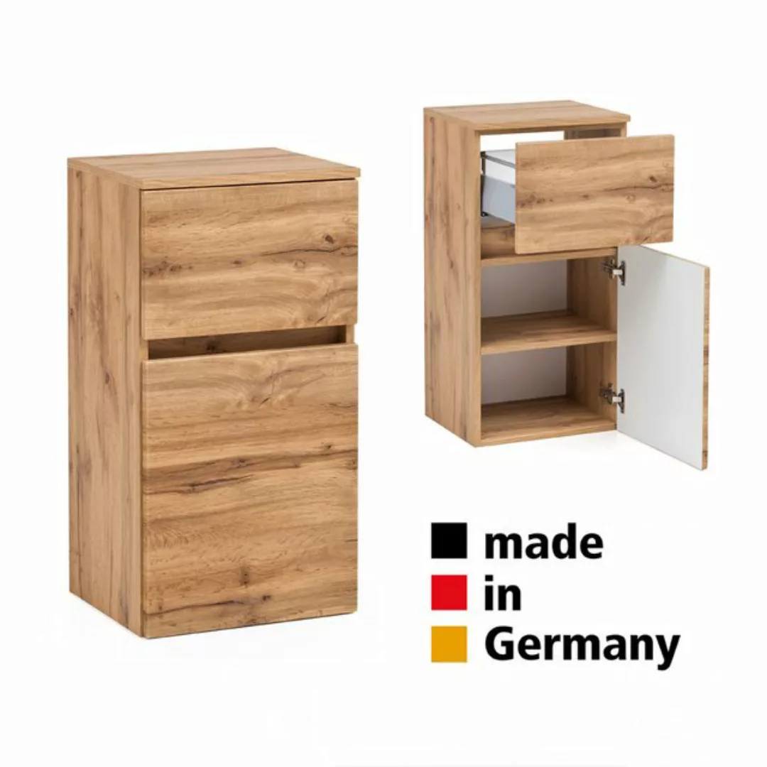 Unterschrank Badezimmer 40 cm breit VIDAGO-03 in Wotan Eiche Nb., B/H/T: ca günstig online kaufen