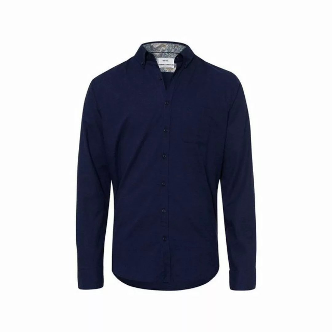 Brax Langarmhemd dunkel-blau (1-tlg) günstig online kaufen