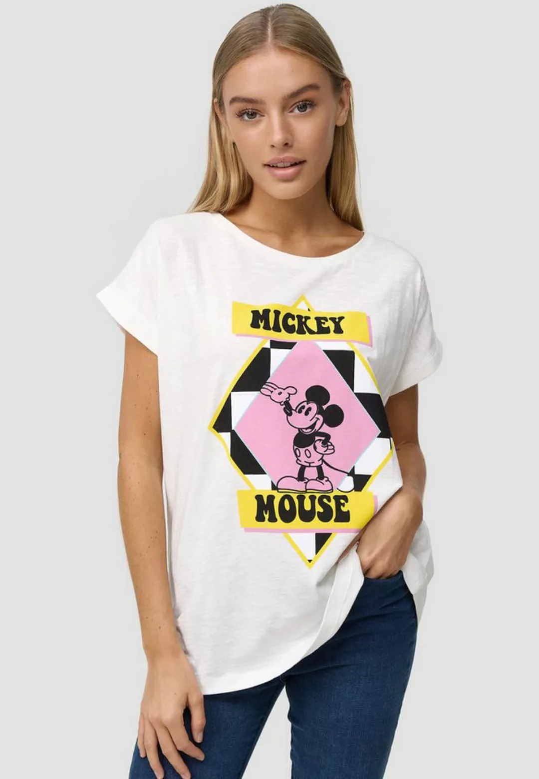 Recovered T-Shirt Mickey Mouse Pop Colour GOTS zertifizierte Bio-Baumwolle günstig online kaufen