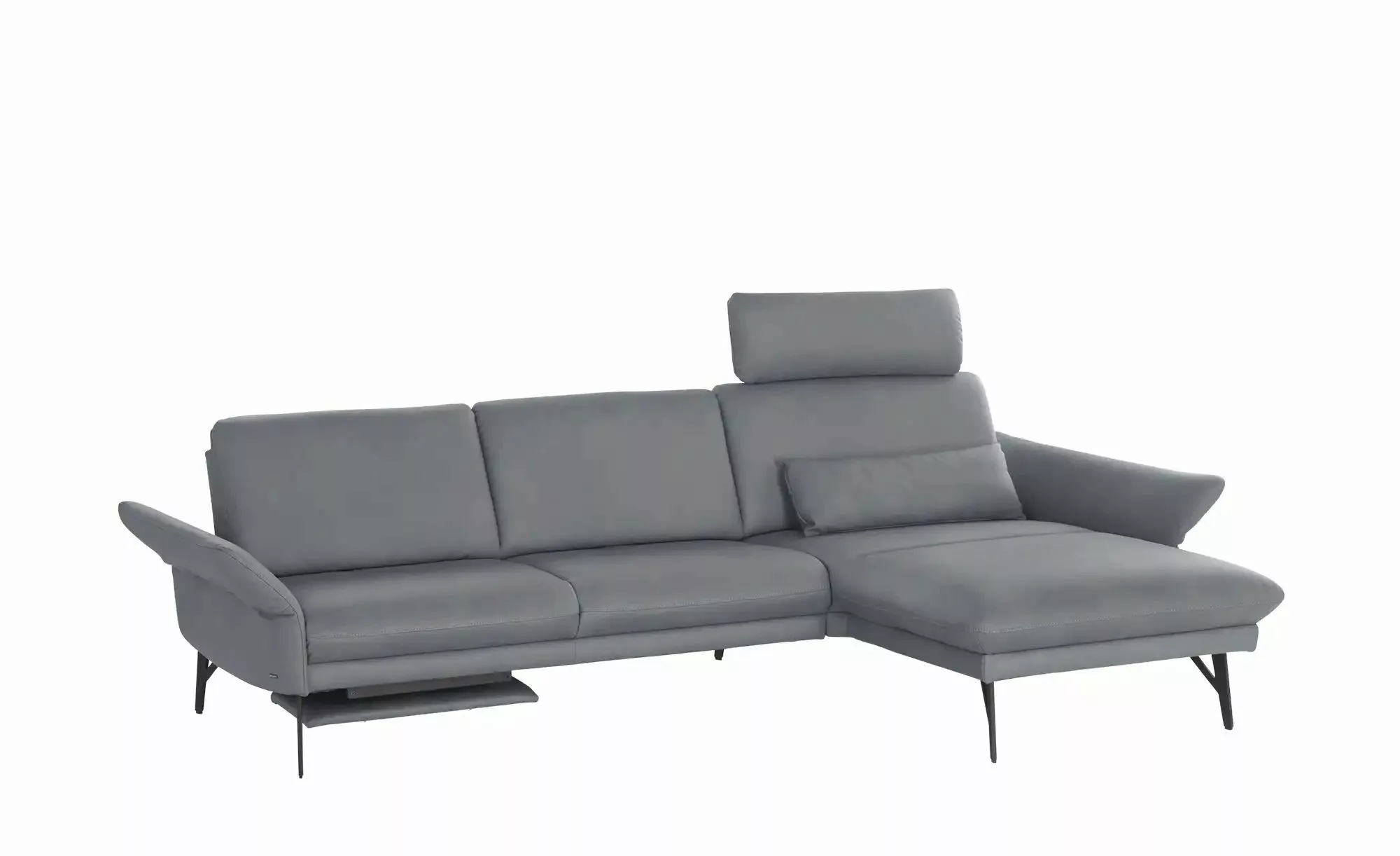 himolla Ecksofa Echtleder 1928 ¦ grau ¦ Maße (cm): B: 296 H: 85 T: 175 Pols günstig online kaufen