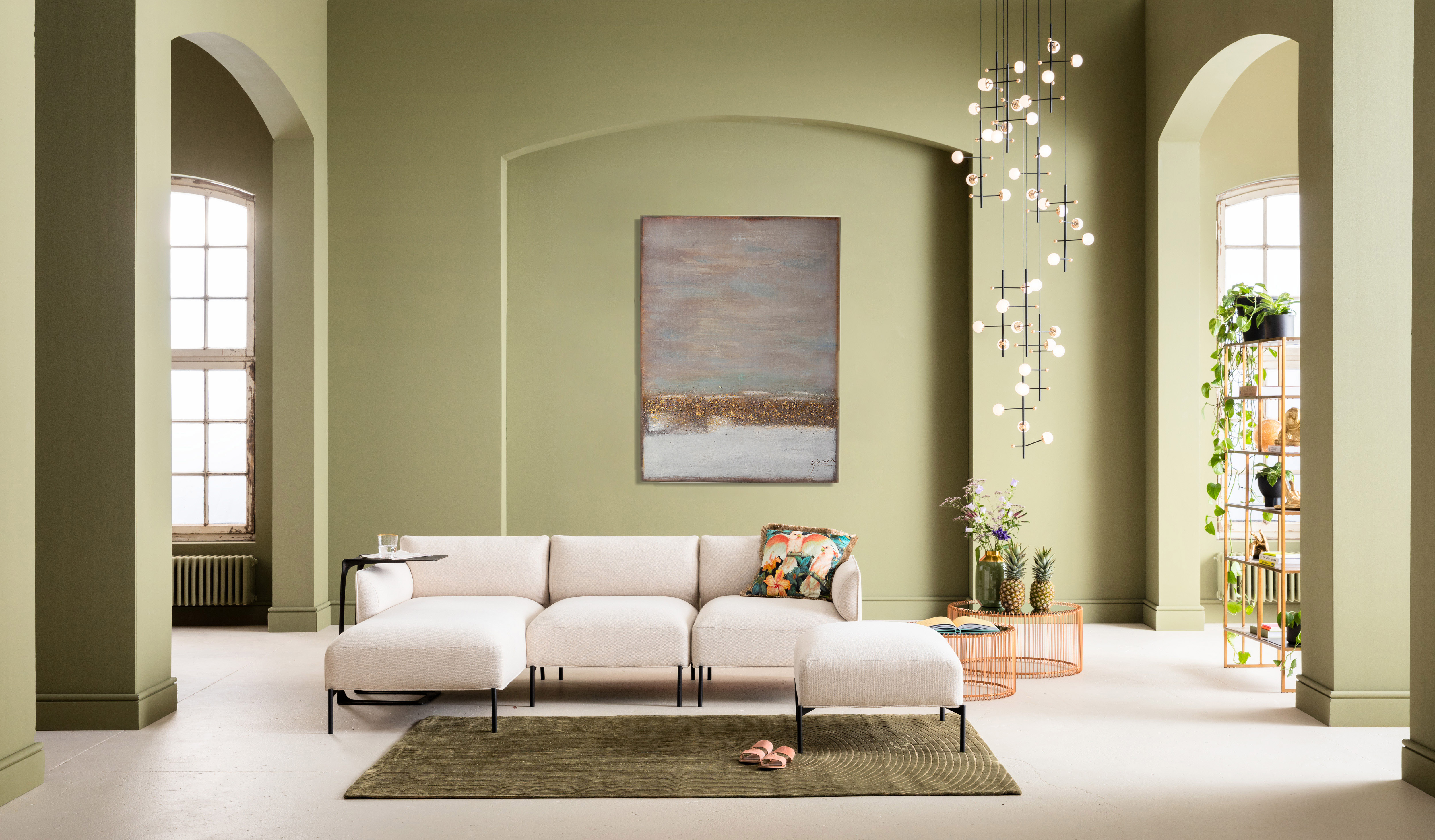 Kare Design Leinwandbild "Acrylbild Abstract Fields" günstig online kaufen