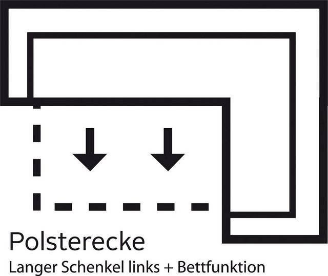 sit&more Ecksofa "Bansin L-Form", wahlweise mit Bettfunktion günstig online kaufen