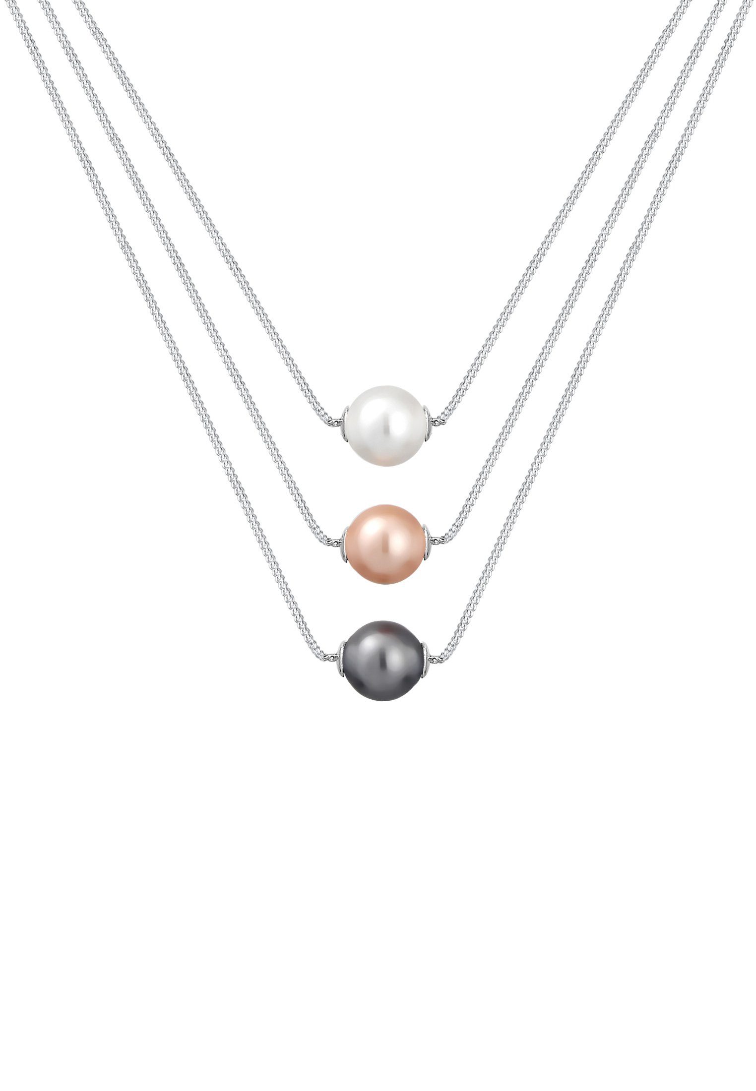 Elli Gliederkette Layer Kette Synthetische Perlen günstig online kaufen