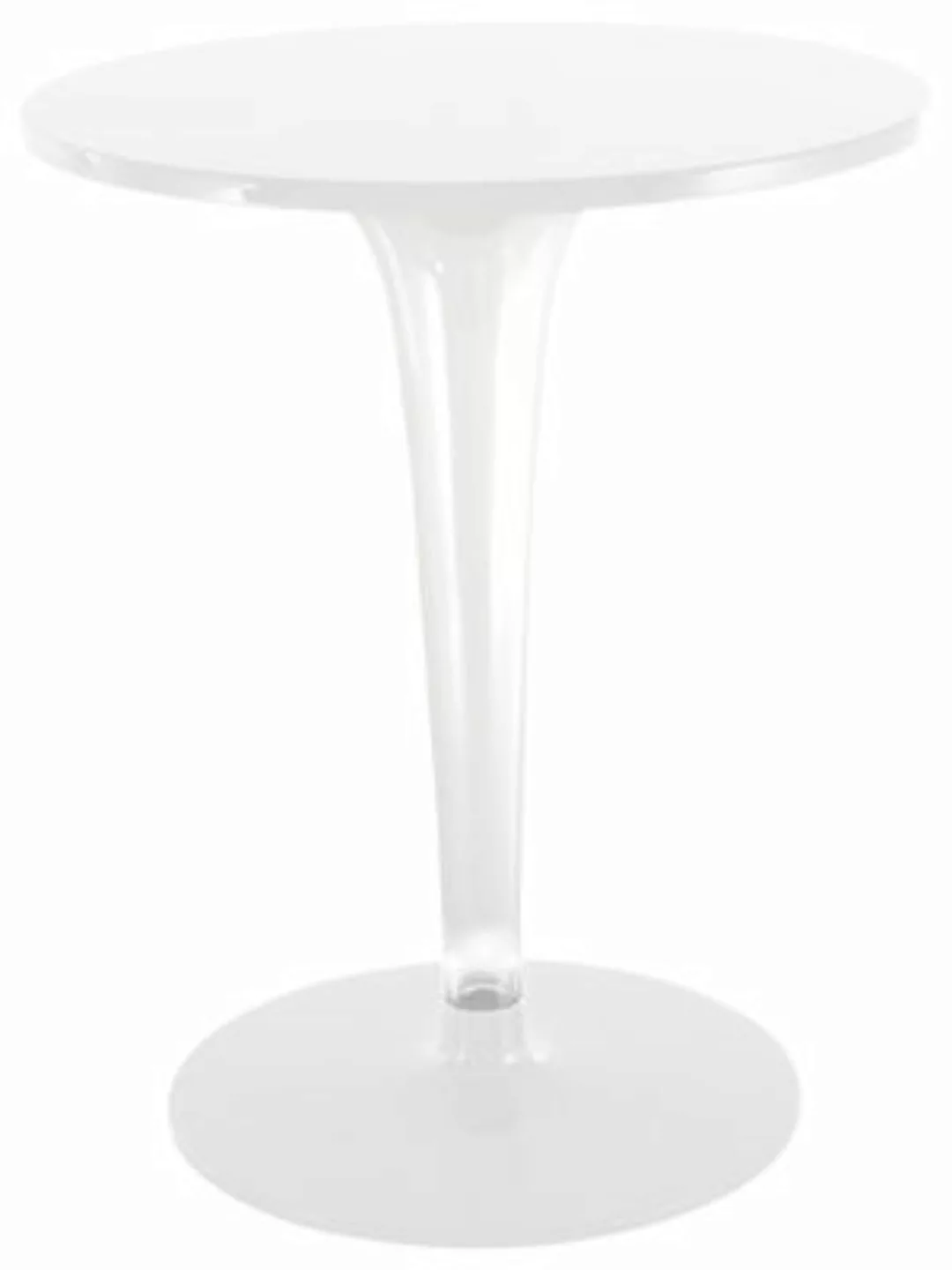 Runder Tisch TopTop - Dr. YES plastikmaterial weiß mit runder Tischplatte Ø günstig online kaufen