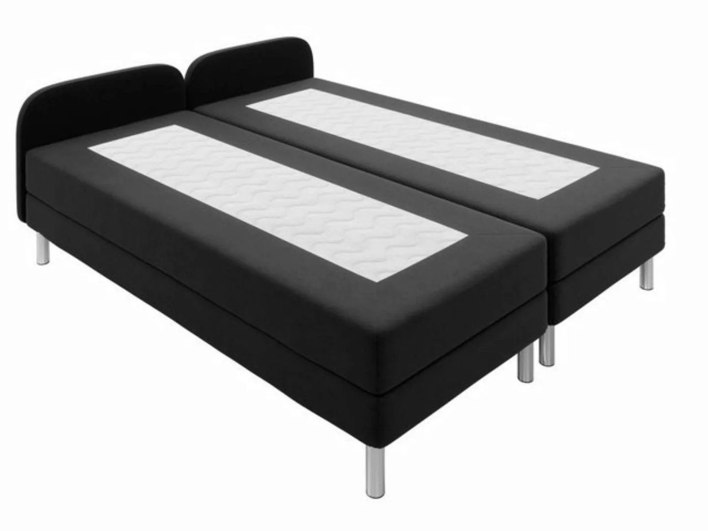 pressiode Polsterbett Doppelbett Polsterbett Bett Metall/ Holzfüße mit matr günstig online kaufen