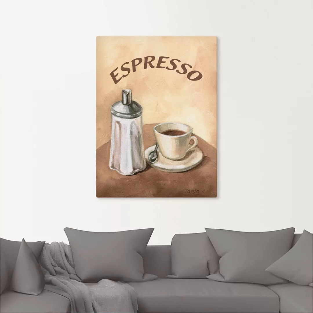 Artland Wandbild "Espresso II", Getränke, (1 St.), als Alubild, Outdoorbild günstig online kaufen