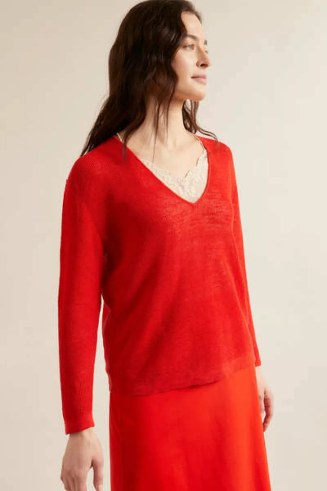Pullover Mit V-ausschnitt Aus Hanf günstig online kaufen
