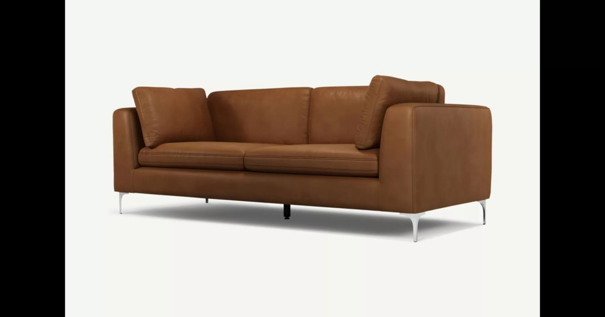 Monterosso 3-Sitzer Sofa, Leder in Honigbraun und Chrom - MADE.com günstig online kaufen
