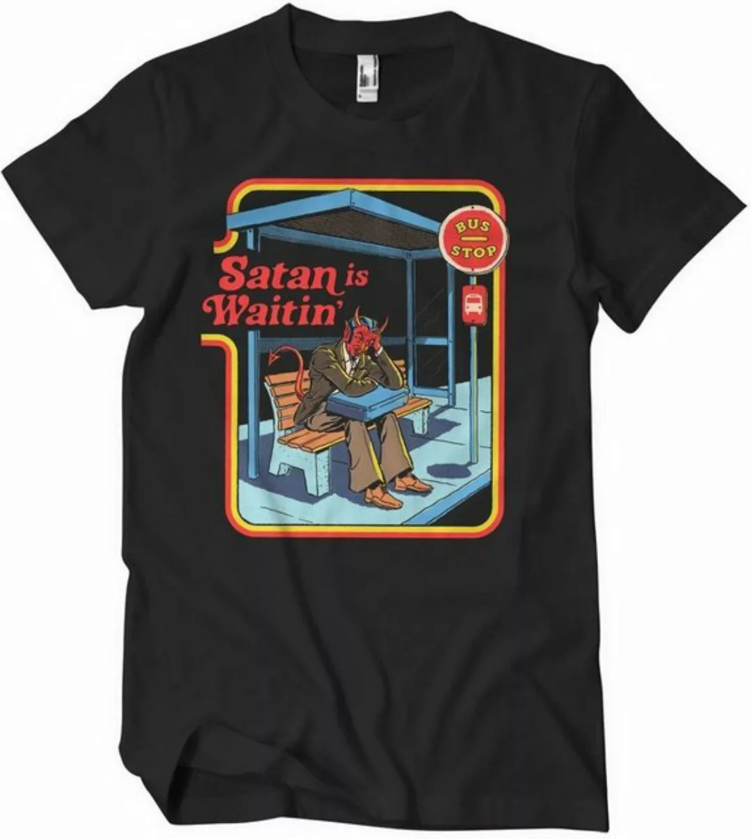 Steven Rhodes T-Shirt Satan Is Waiting T-Shirt günstig online kaufen