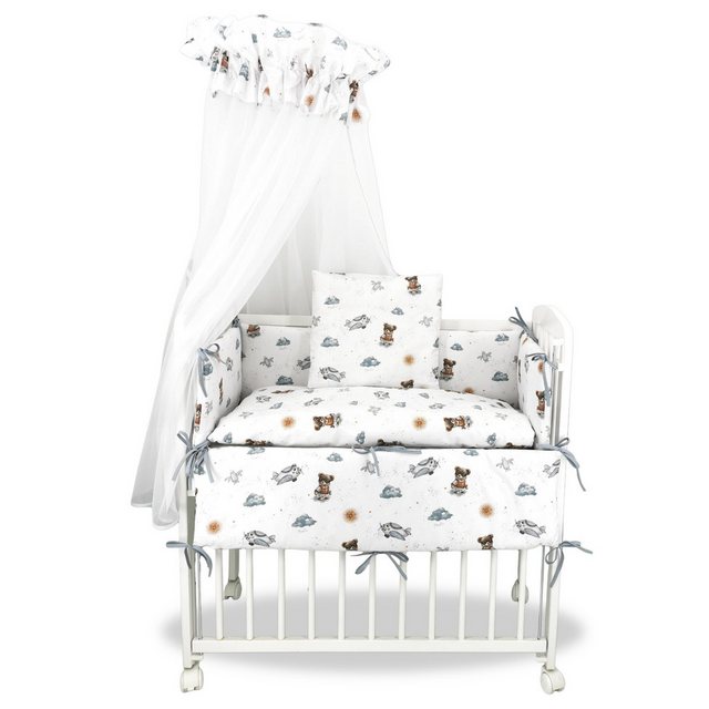 Baby-Delux Beistellbett Babybett Teddy Pilot Blau, Stillbett 90x40 weiß höh günstig online kaufen