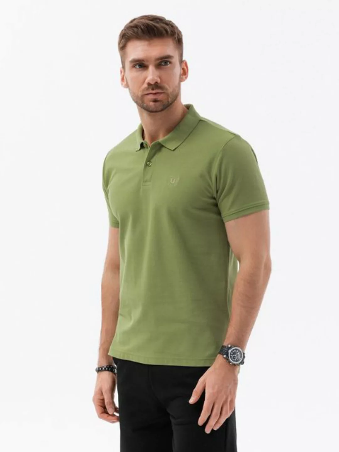 OMBRE Poloshirt Ombre Herren Pique-Strick-Poloshirt - oliv V21 S1374 XXL günstig online kaufen