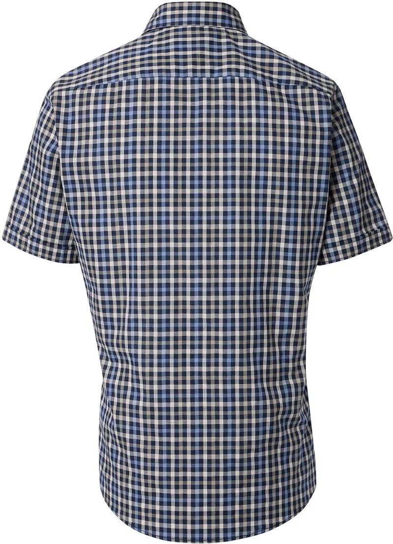 Casa Moda Short Sleeve Freizeithemd Kariert Navy - Größe 3XL günstig online kaufen