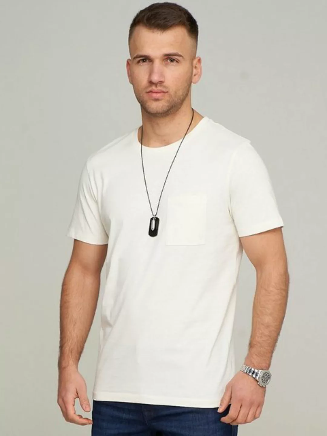 Jack & Jones T-Shirt JPRLUCKY INFINITY TEE SS CREW NECK Kurzarmshirt aus Ba günstig online kaufen