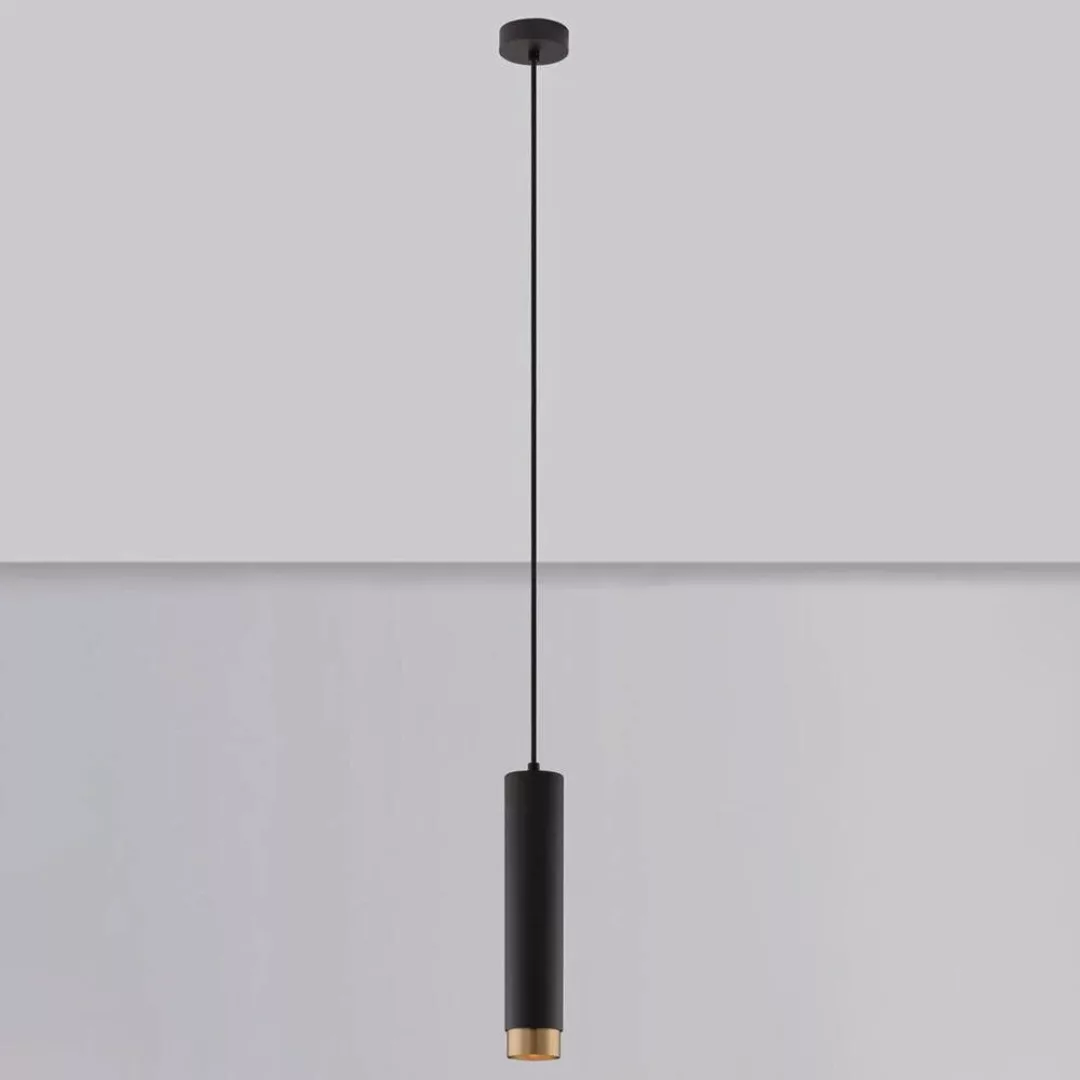 Pendelleuchte Pogno in Gold und Schwarz GU10 300mm günstig online kaufen