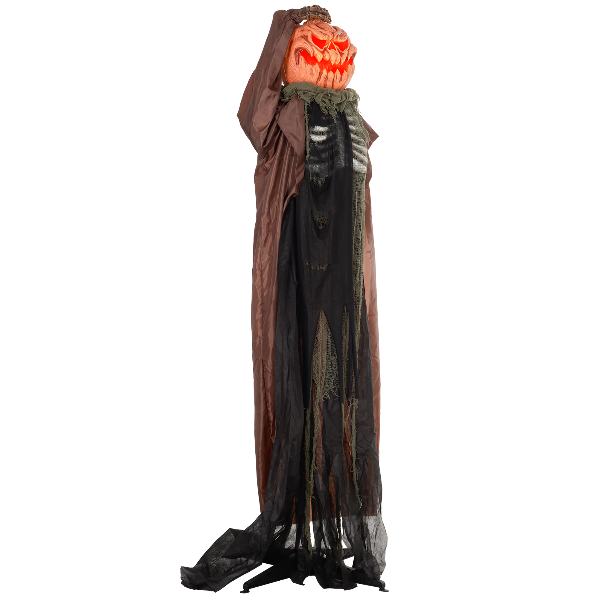 HOMCOM 183cm Halloween Dekoration Skelett-Kürbis mit LED-Lichter, Soundfunk günstig online kaufen