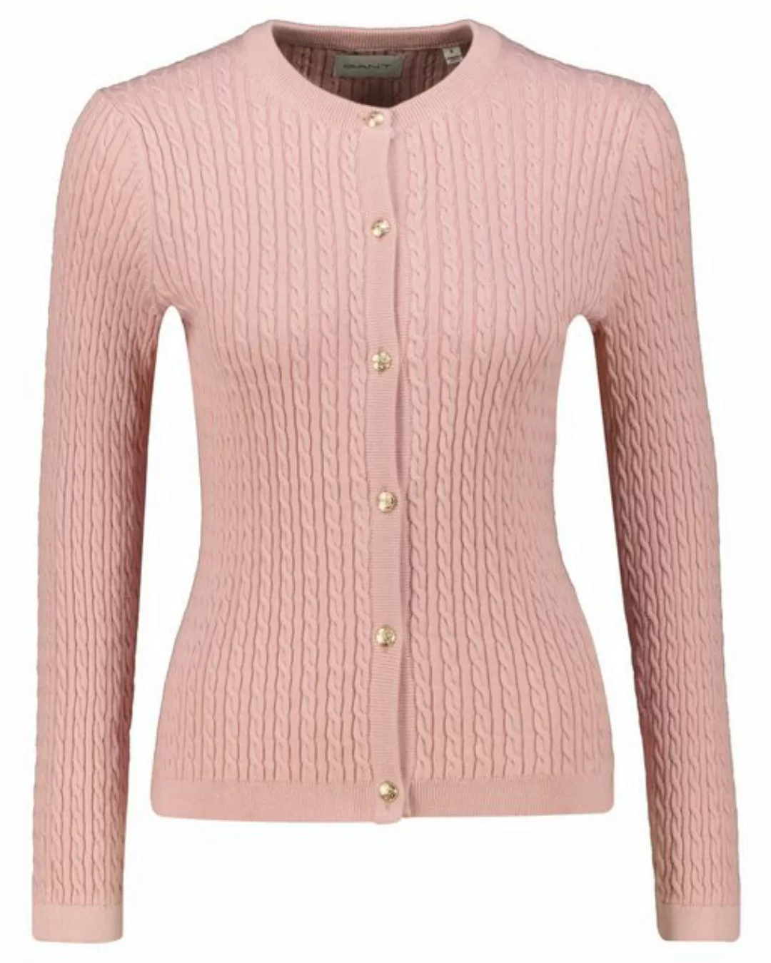 Gant Cardigan Damen Strickjacke mit Zopfmuster (1-tlg) günstig online kaufen