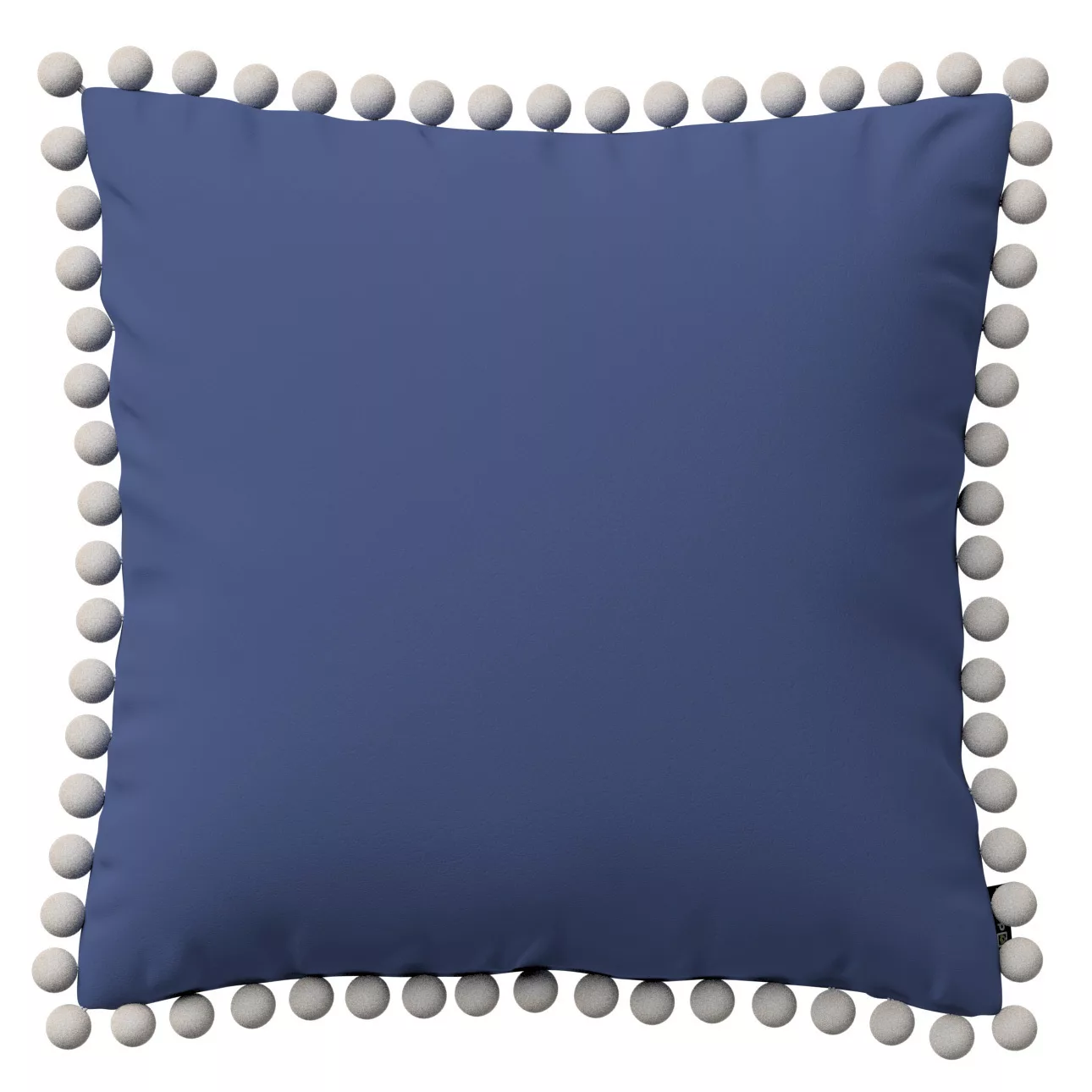 Kissenhülle Wera mit Bommeln, dunkelblau, 45 x 45 cm, Crema (144-74) günstig online kaufen