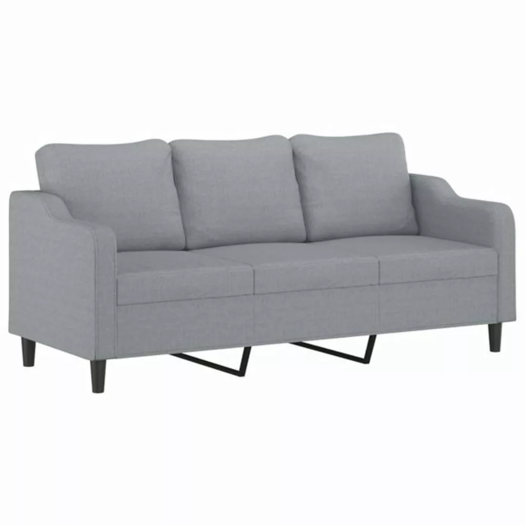 vidaXL Sofa, 3-Sitzer-Sofa Hellgrau 180 cm Stoff günstig online kaufen