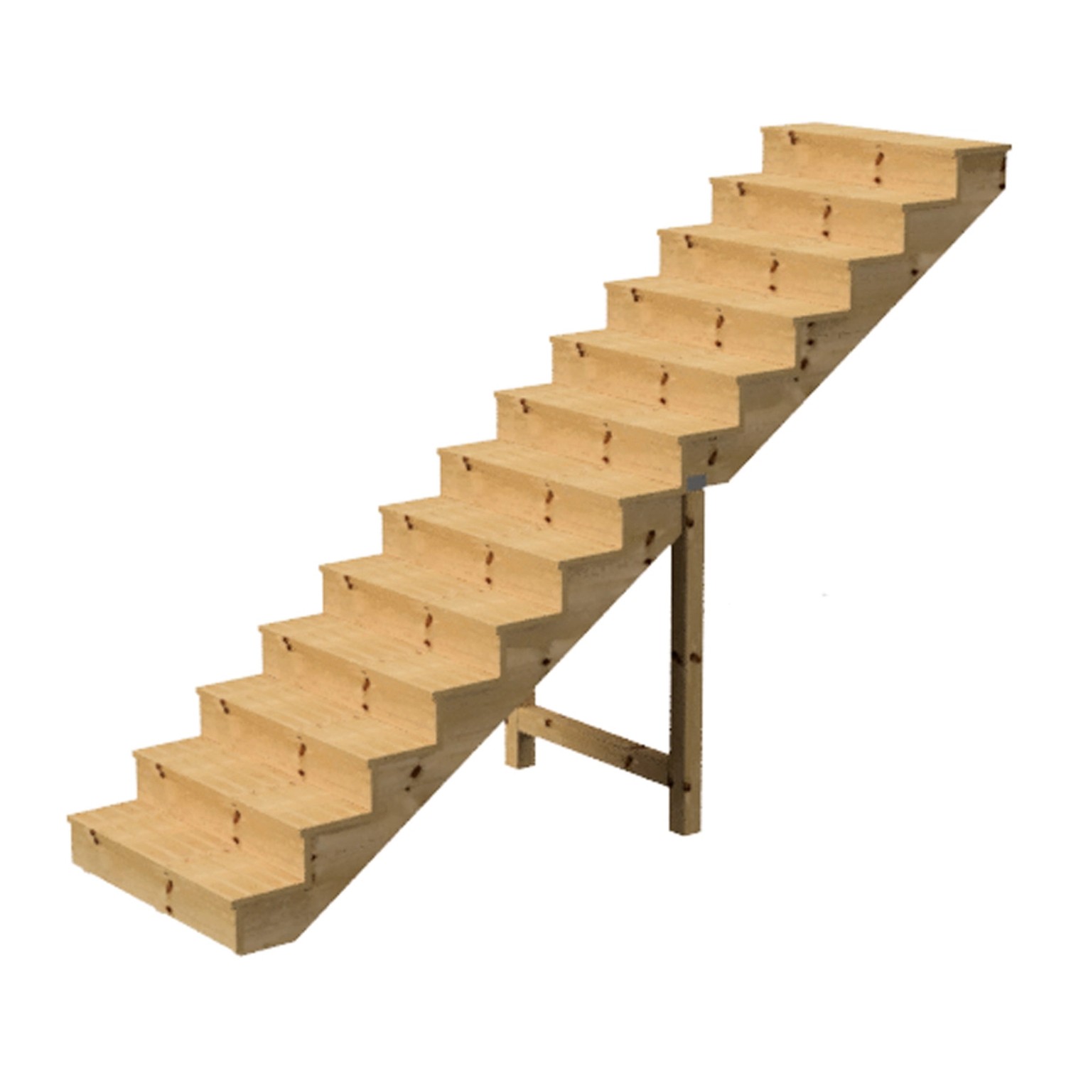 Vinuovo Holztreppe 13 Stufen 80cm mit Setzstufen günstig online kaufen