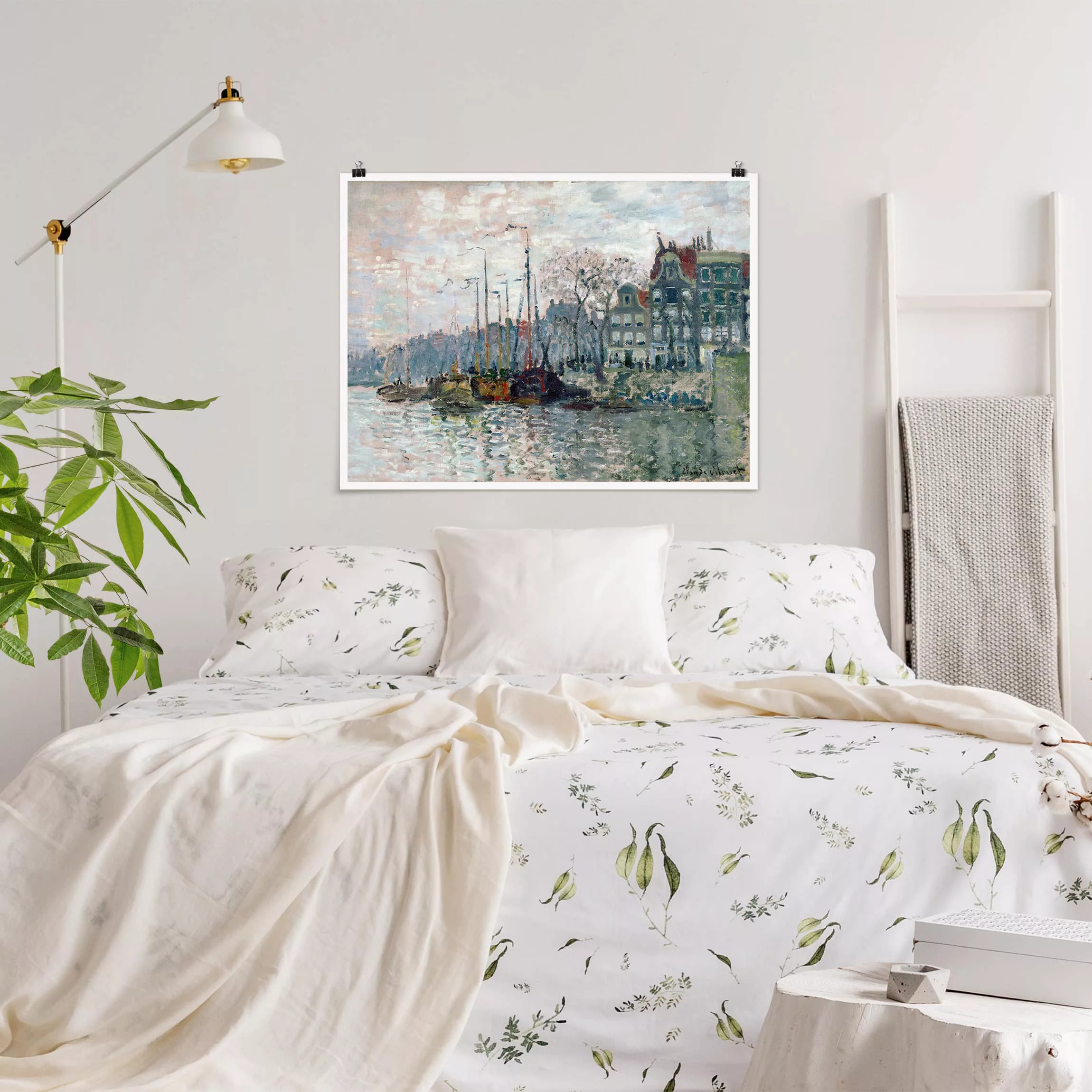 Poster Kunstdruck - Querformat Claude Monet - Kromme Waal Amsterdam günstig online kaufen