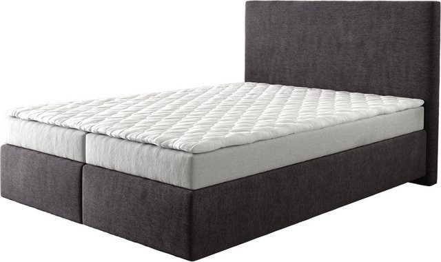 DELIFE Boxspringbett Dream-Well, Mikrofaser Schwarz 140x200 cm mit Matratze günstig online kaufen