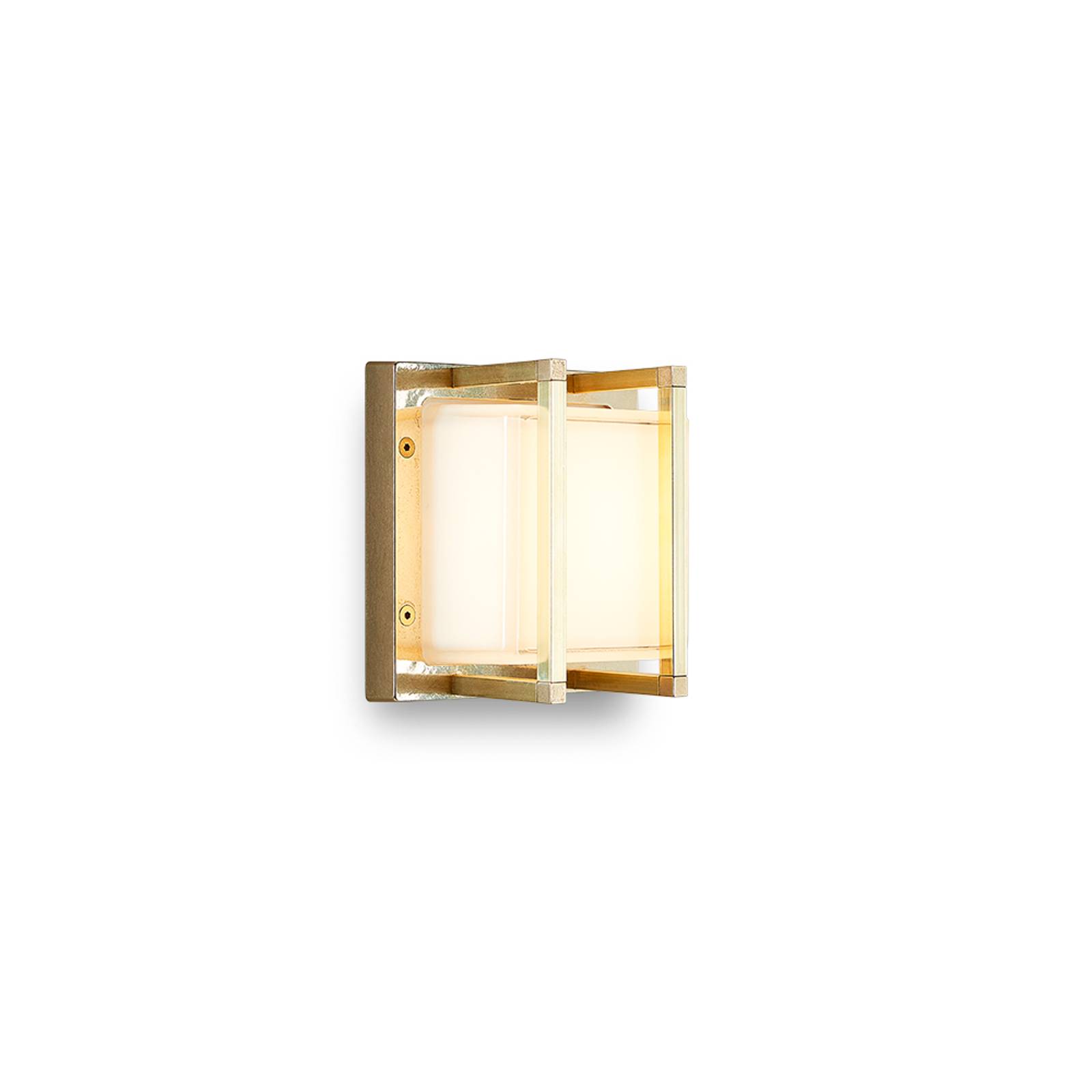 LED-Außenwandlampe Ice Cubic 3406, messing natur günstig online kaufen