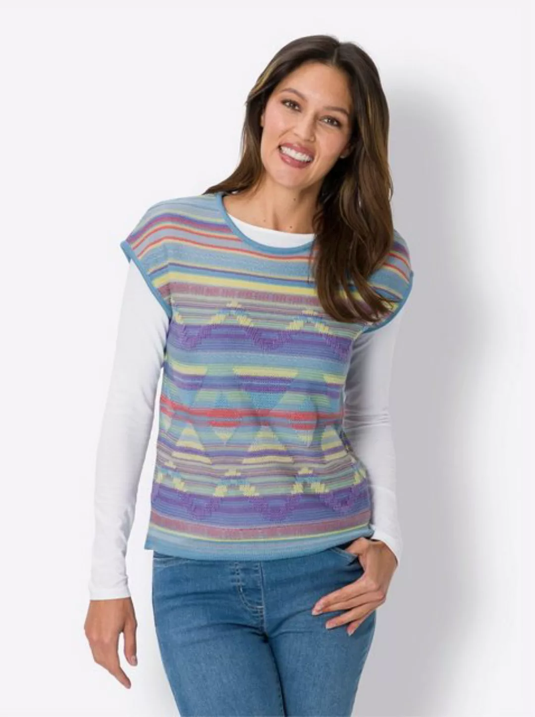 Sieh an! Strickpullover Kurzarm-Pullover günstig online kaufen